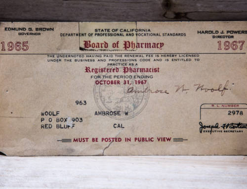 1967 A. W. Woolf Registered Pharmacist License